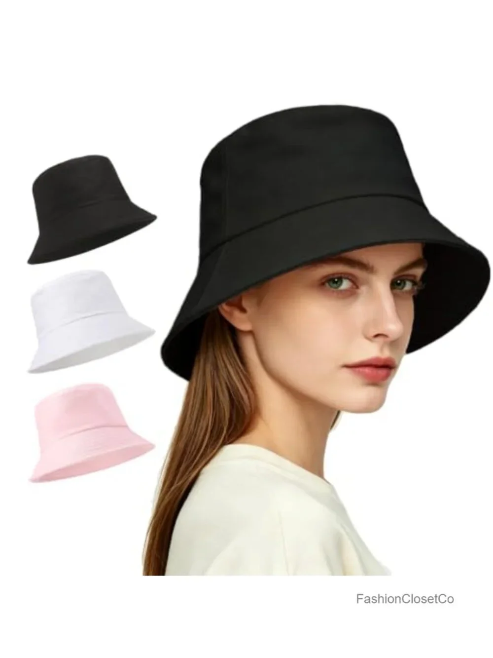 Unisex Cotton Bucket Hat UPF 50+ Sun Protection Adjustable Packable 3 Pack